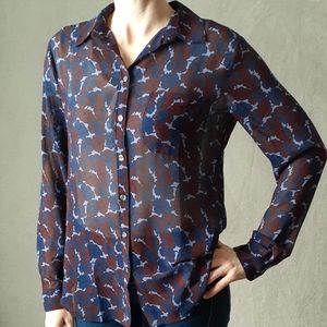 Ann Taylor Peek-A-Boo Blouse